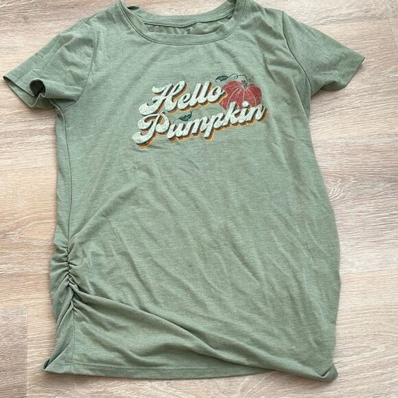 Sonoma maternity tee hello pumpkin Size Small Green - Picture 1 of 2